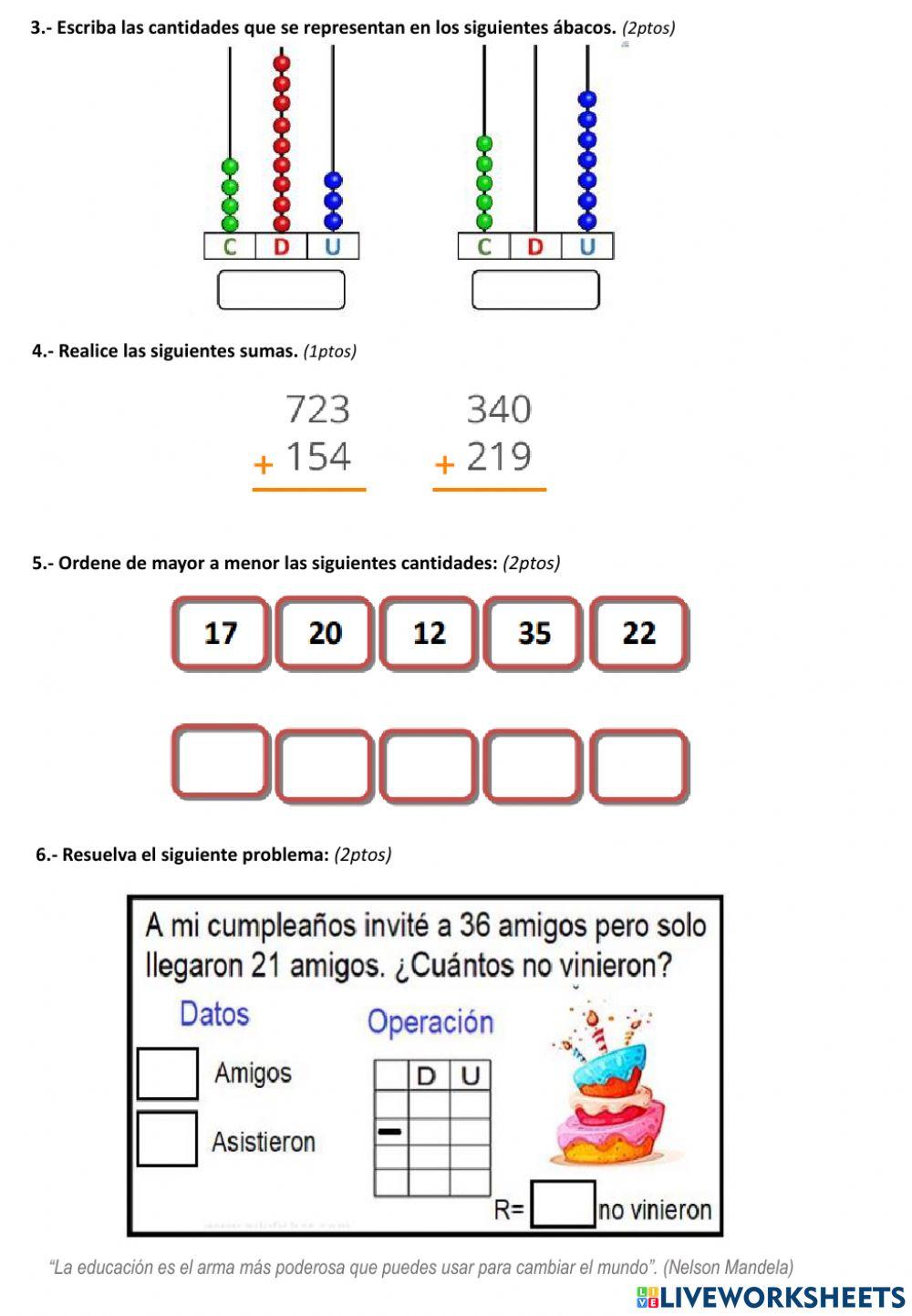Matematicas segundo