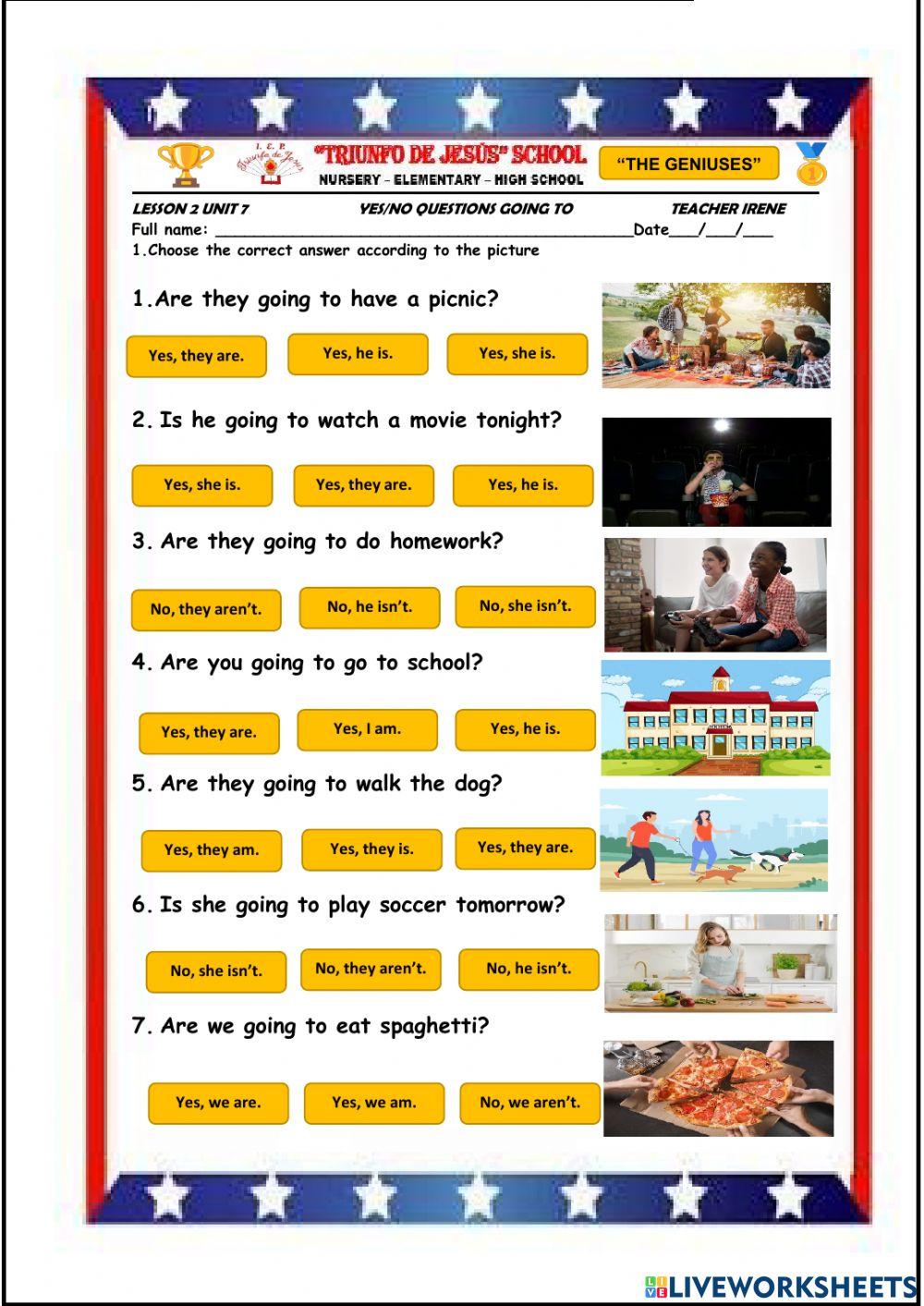 2144035 yes no questions with be going to irene