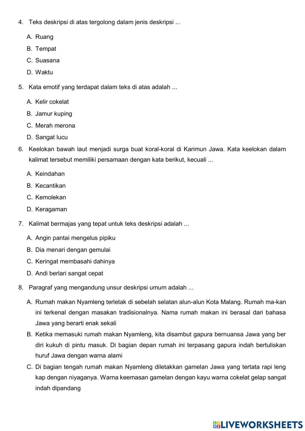 Ulangan Modul 1 Bahasa Indonesia