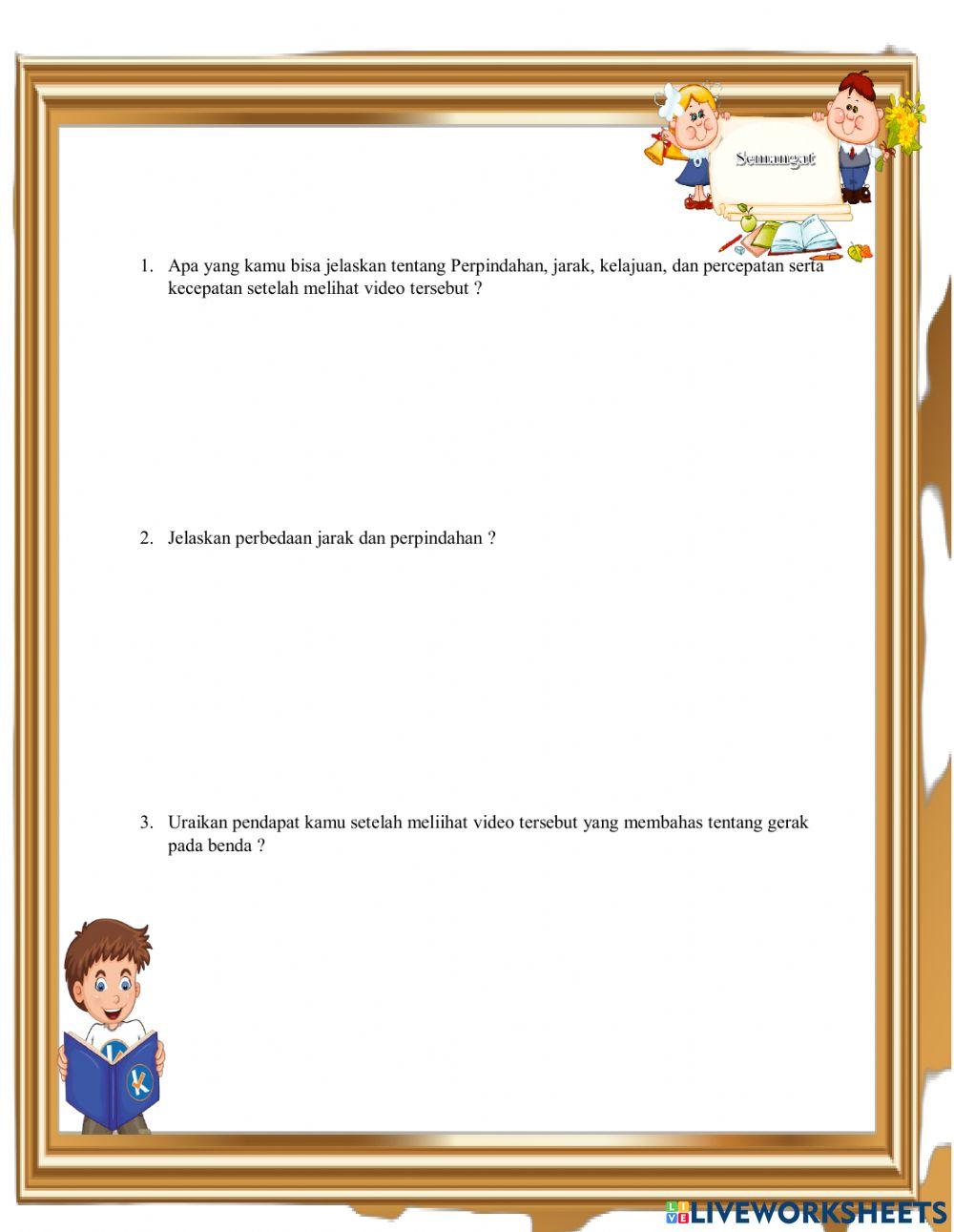 LKPD Jarak, perpindahan, kecepatan