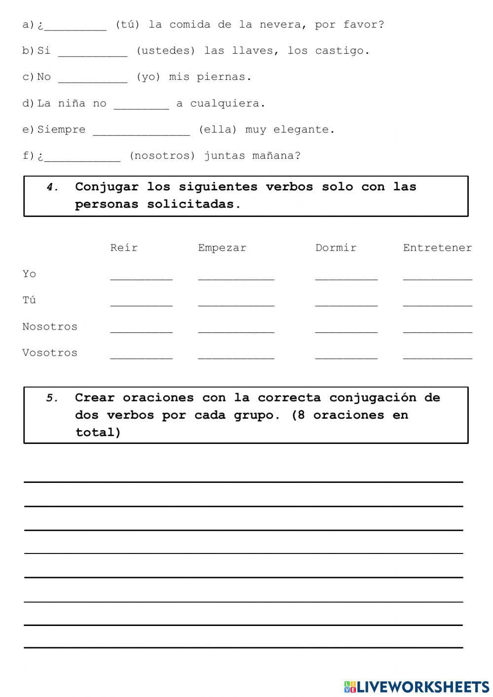 Presente de indicativo - verbos irregulares