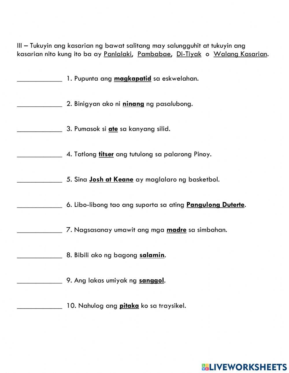 Linear Regression Multiple Choice Worksheet
