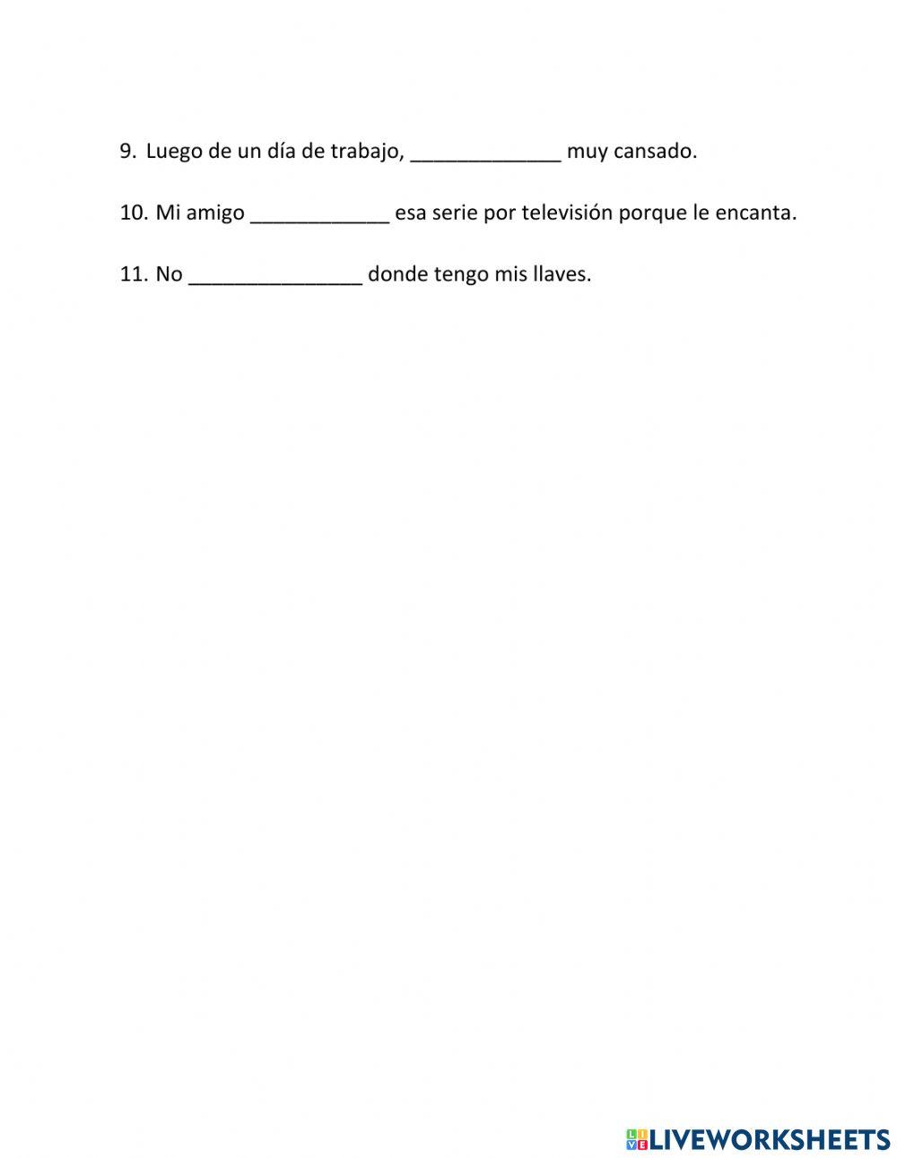 Presente indicativo cambio vocálico