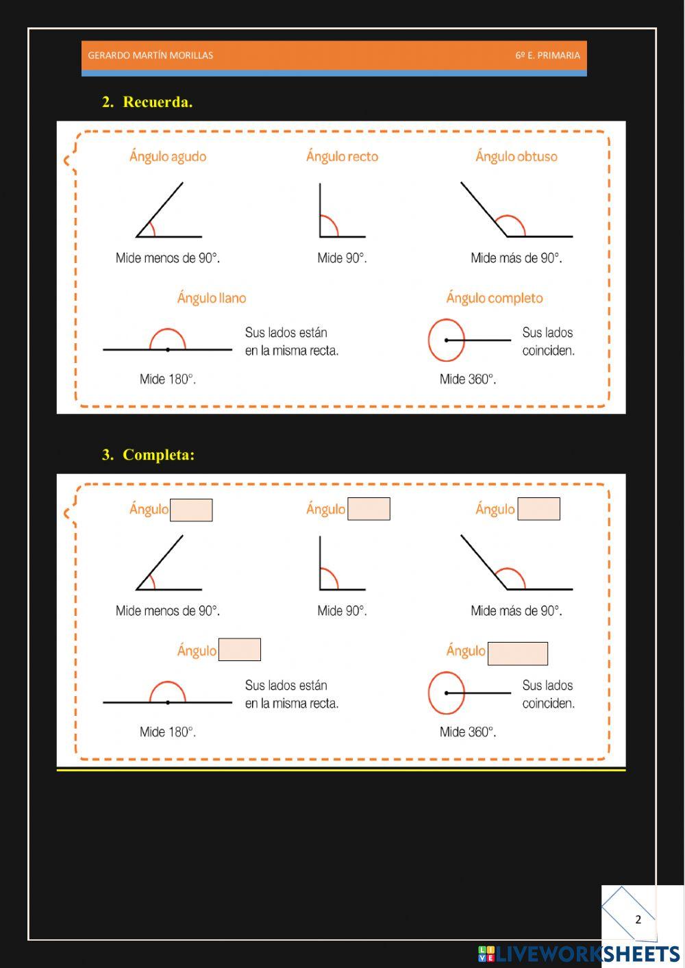 Geometría. Ficha 1. 6º.