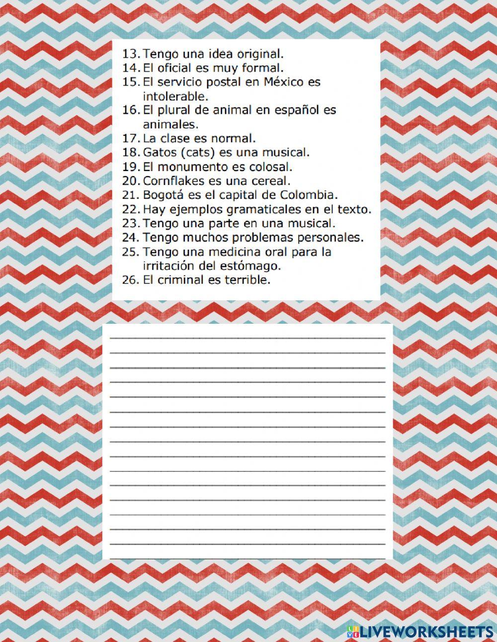 Leccion de vocabulario 5