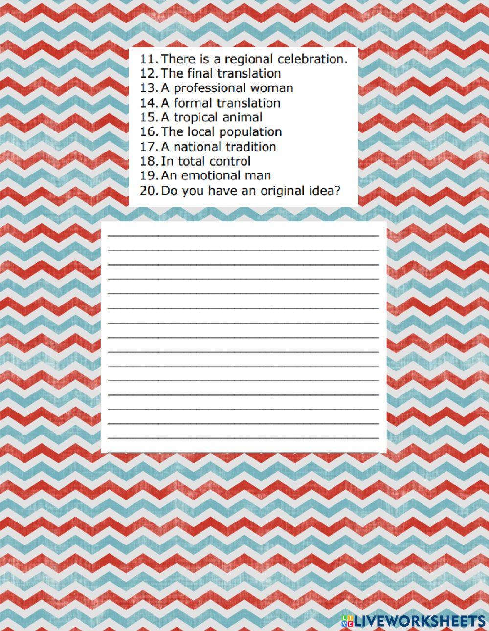 Leccion de vocabulario 5