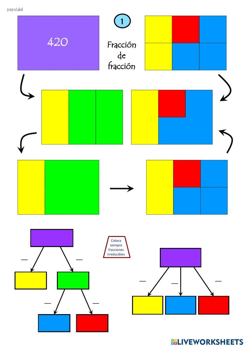 Fracciones graficas y cantidades nivel II - 1
