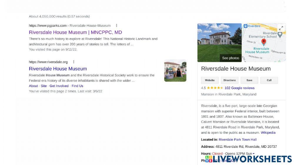 Riversdale House Museum - Google Search