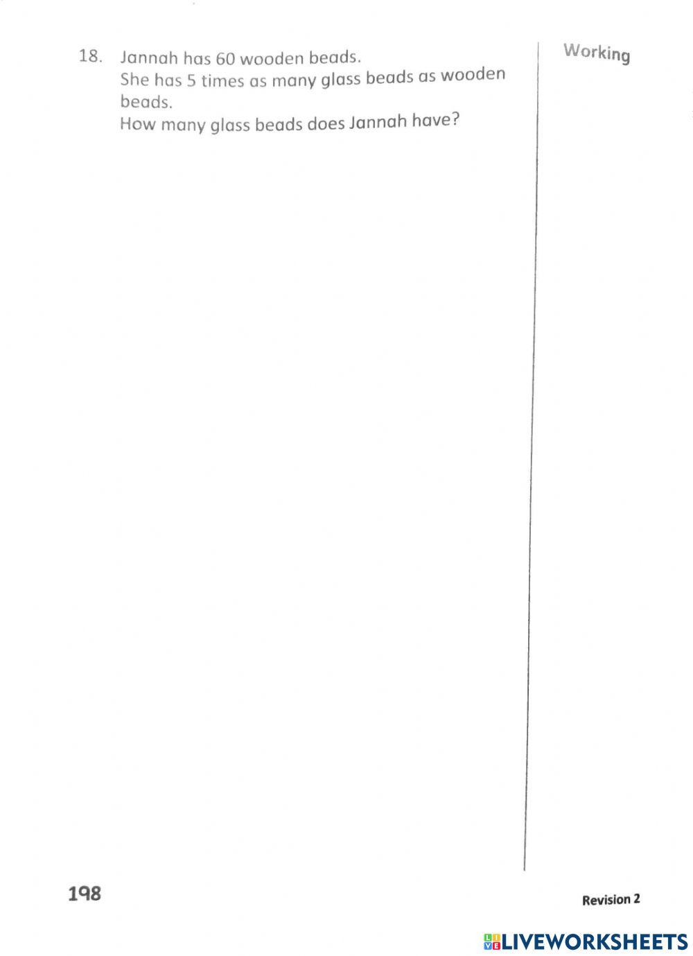 3A Revision 2 worksheet | Live Worksheets