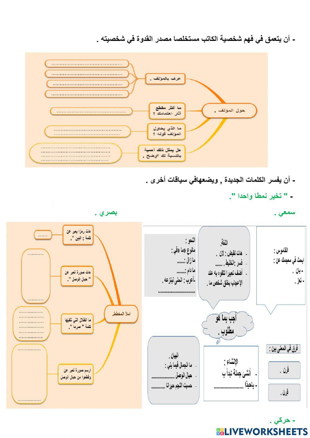 نص - بان الخليط - صف عاشر