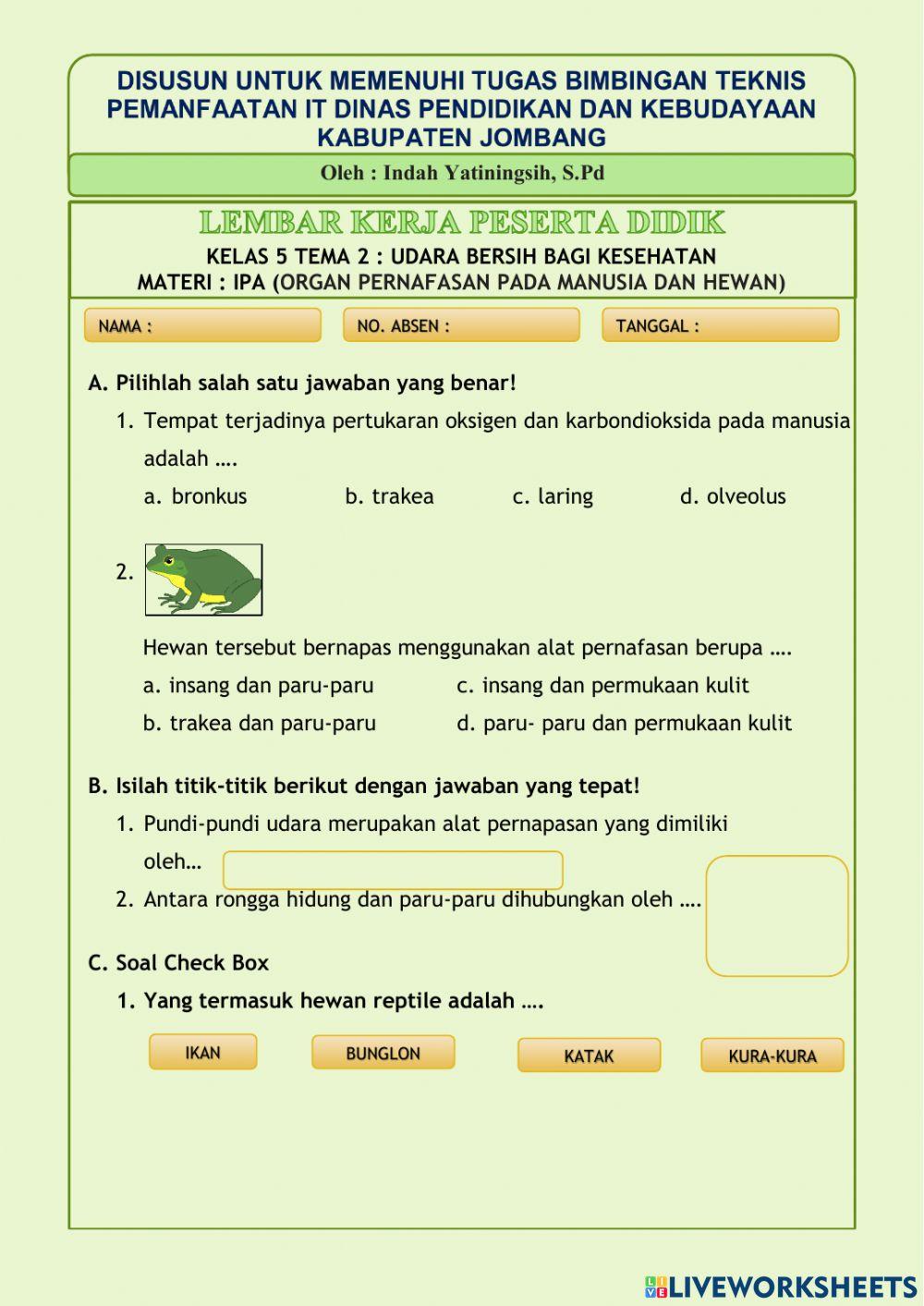 Kelas 5 tema 2