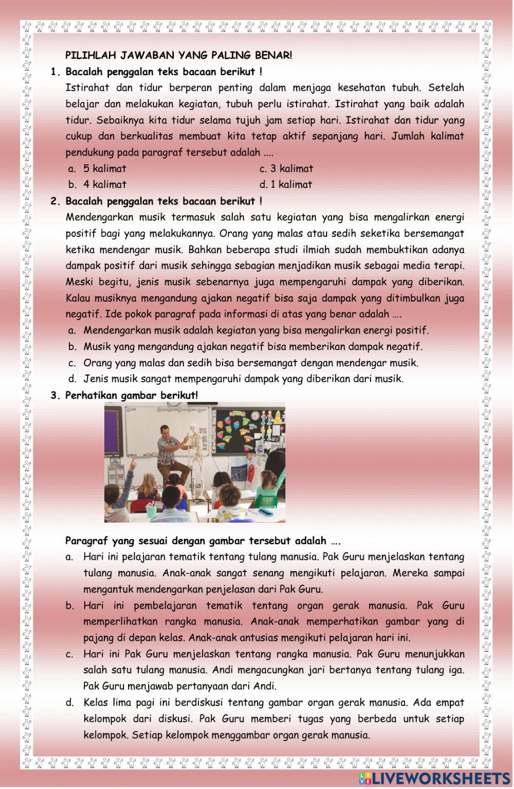 Soal Evaluasi 2 Ide pokok