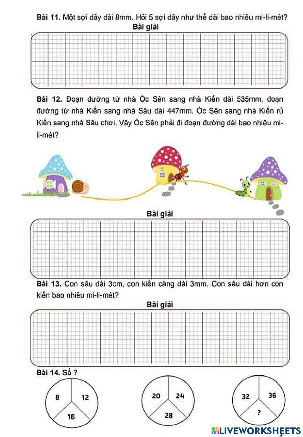 Phiếu cuối tuần 3 - Lớp 3