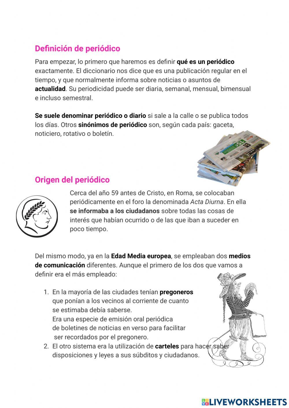 Historia del preiódico