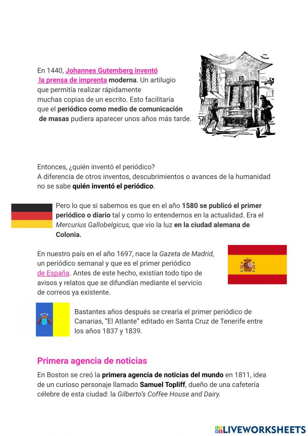 Historia del preiódico