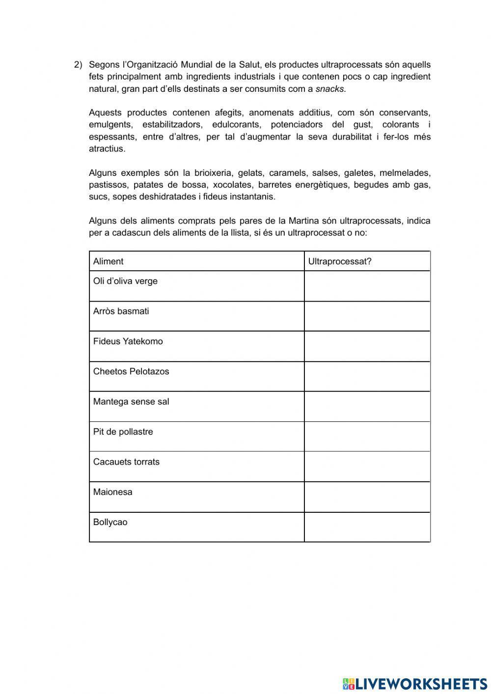 Aliments, nutrients i dieta equilibrada
