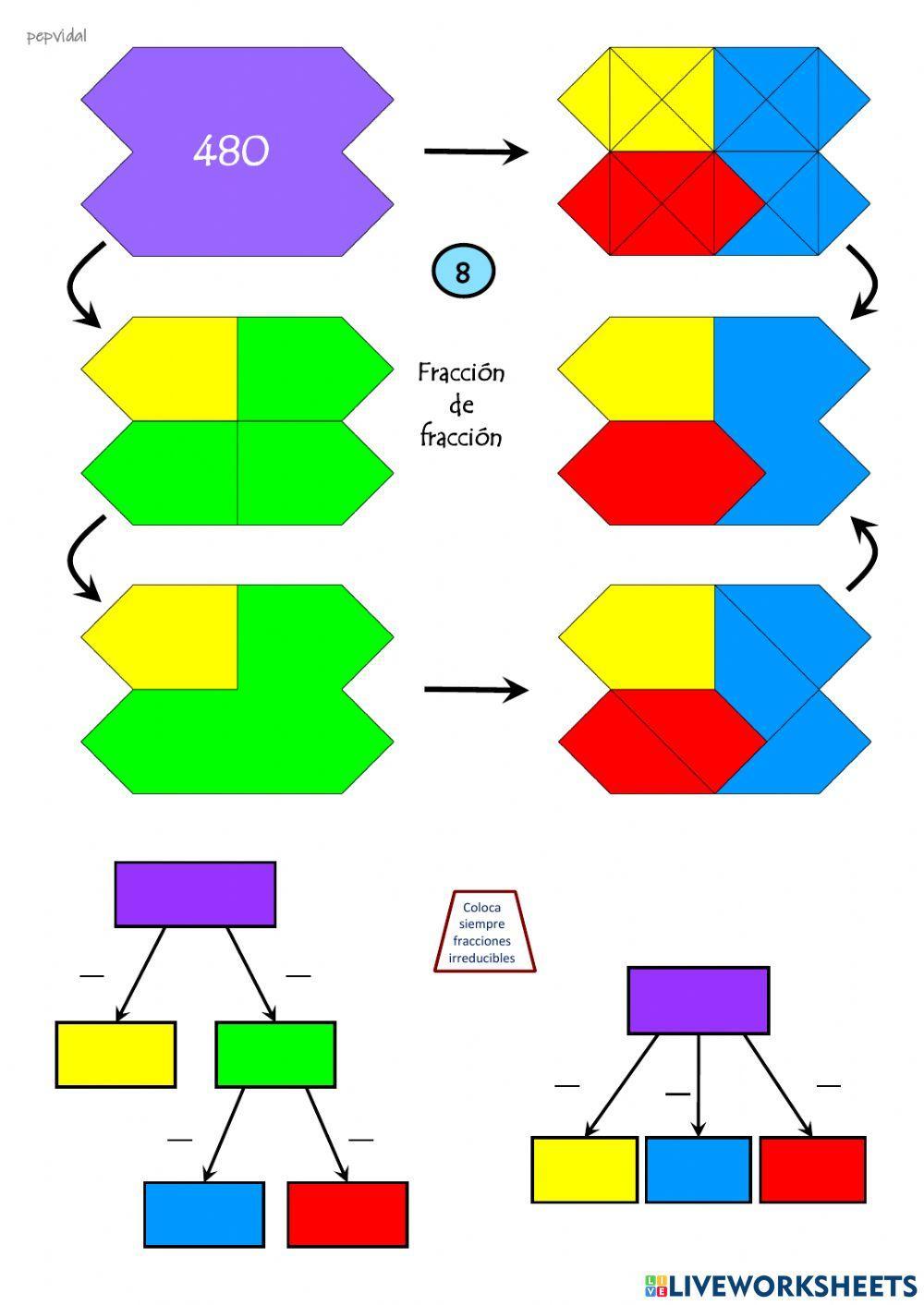 Fracciones graficas y cantidades nivel II - 4