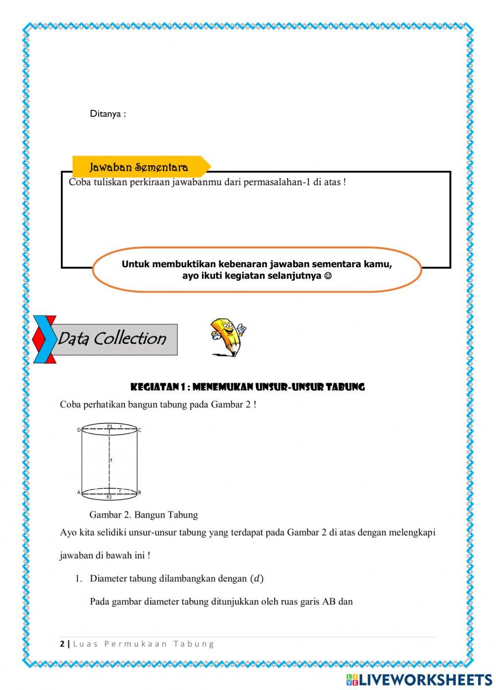 LKPD 1 (Luas Permukaan Tabung)