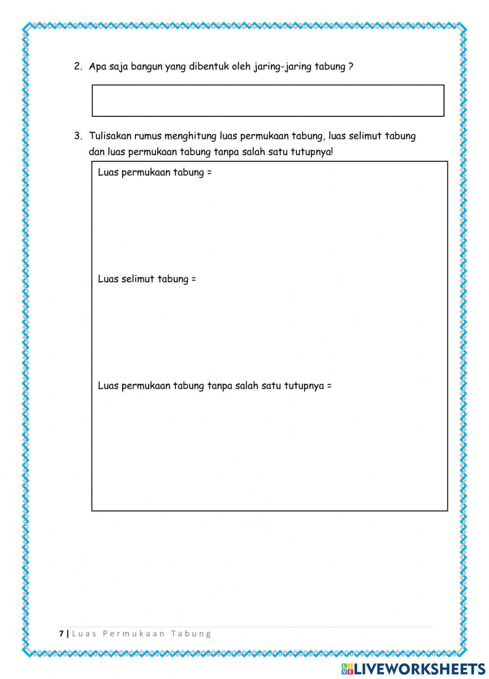 LKPD 1 (Luas Permukaan Tabung)