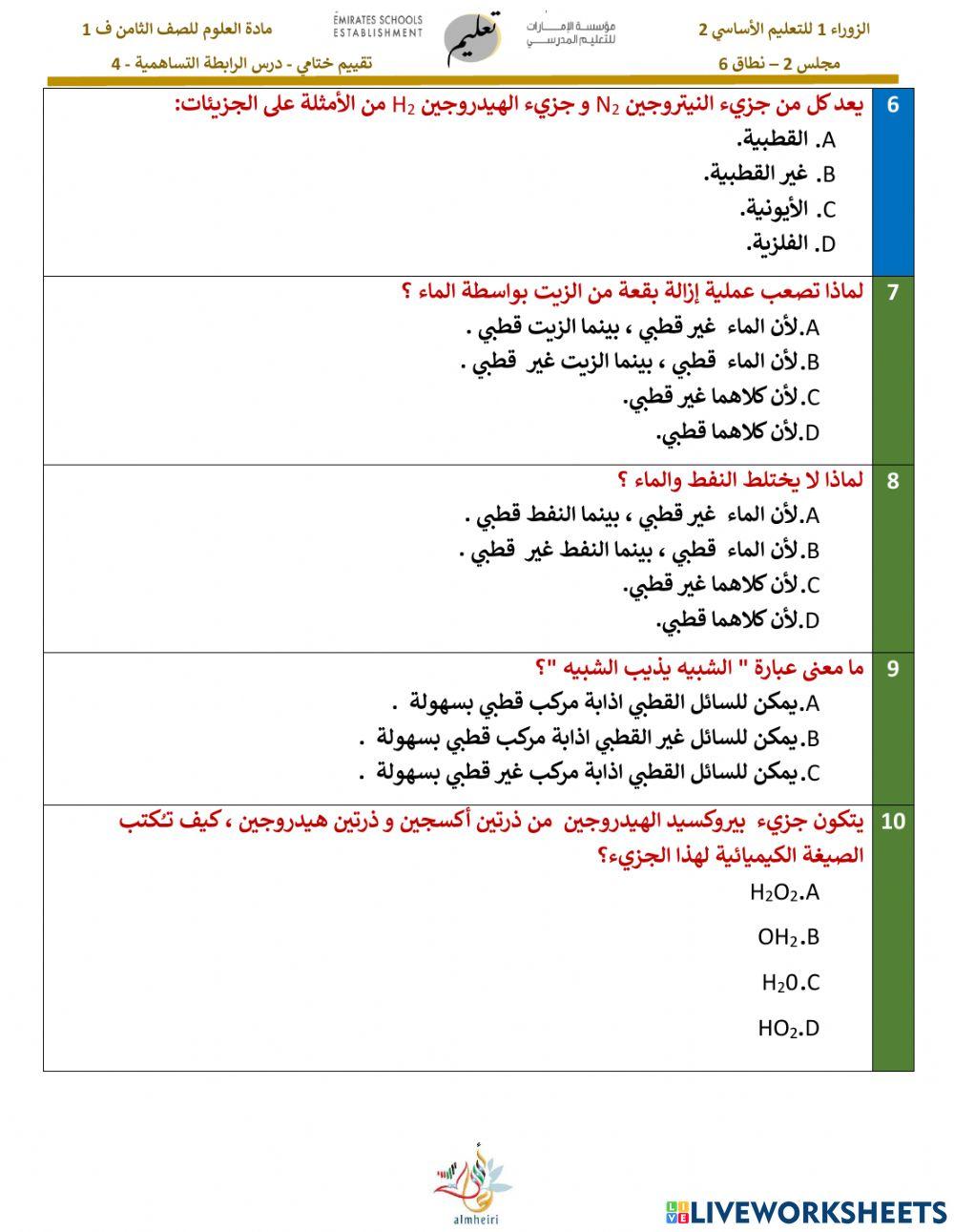 الرابطة التساهمية 4