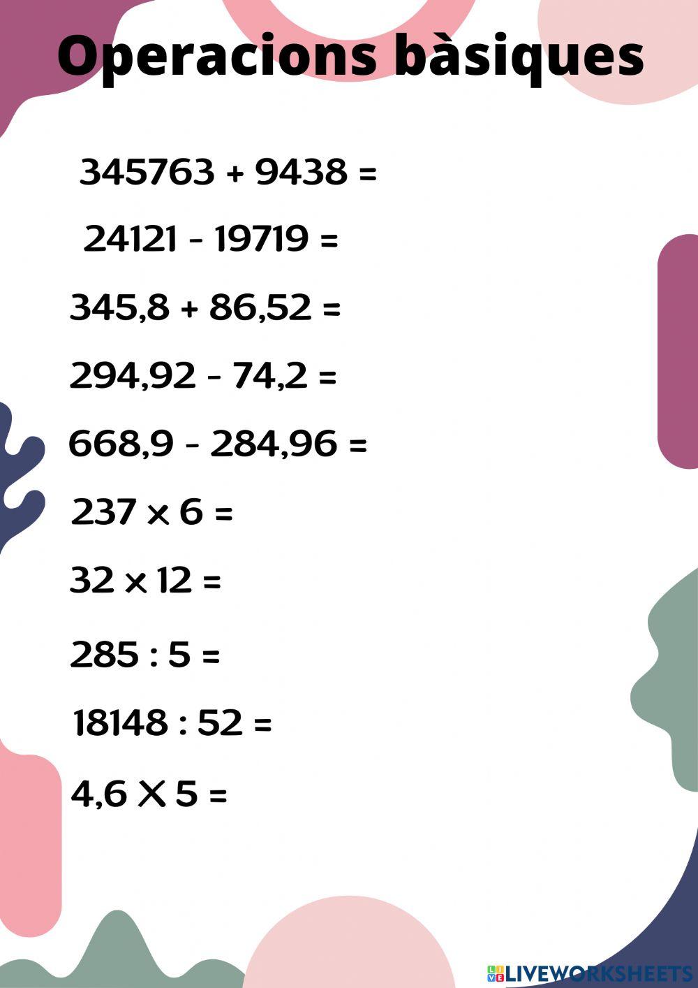 Operacions bàsiques