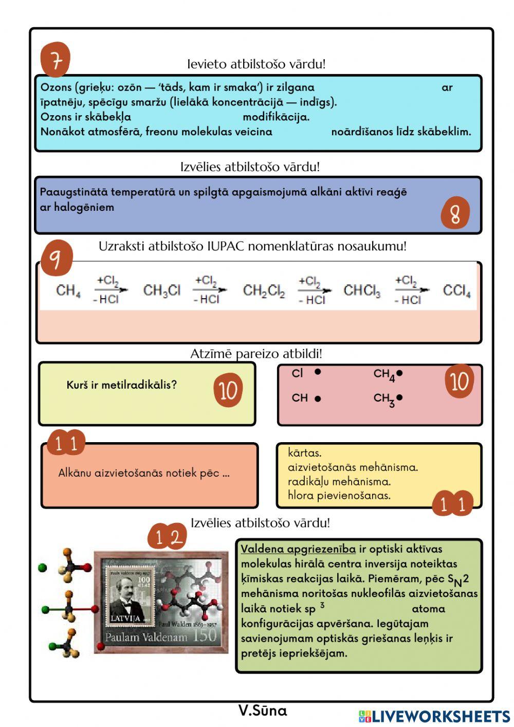 Vielas uzbūve,saites un radikāļi