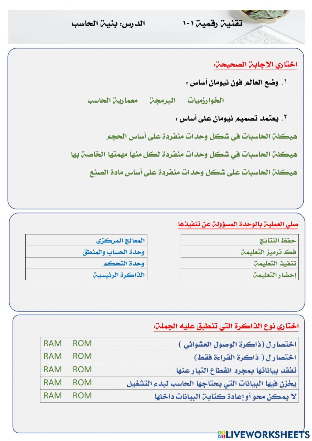 بنية الحاسب