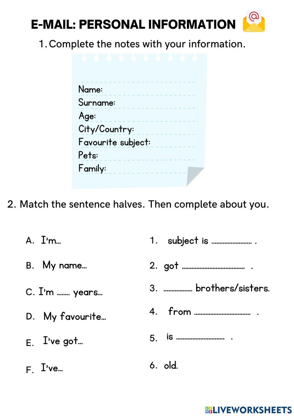 Personal information