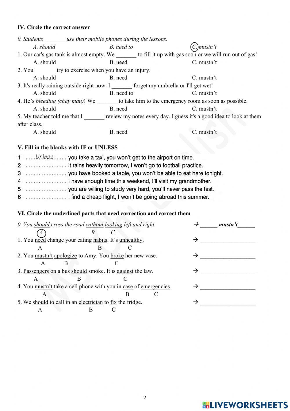 Viet Teacher-S6-WEEK 6-U2-GRAMMAR REVISION