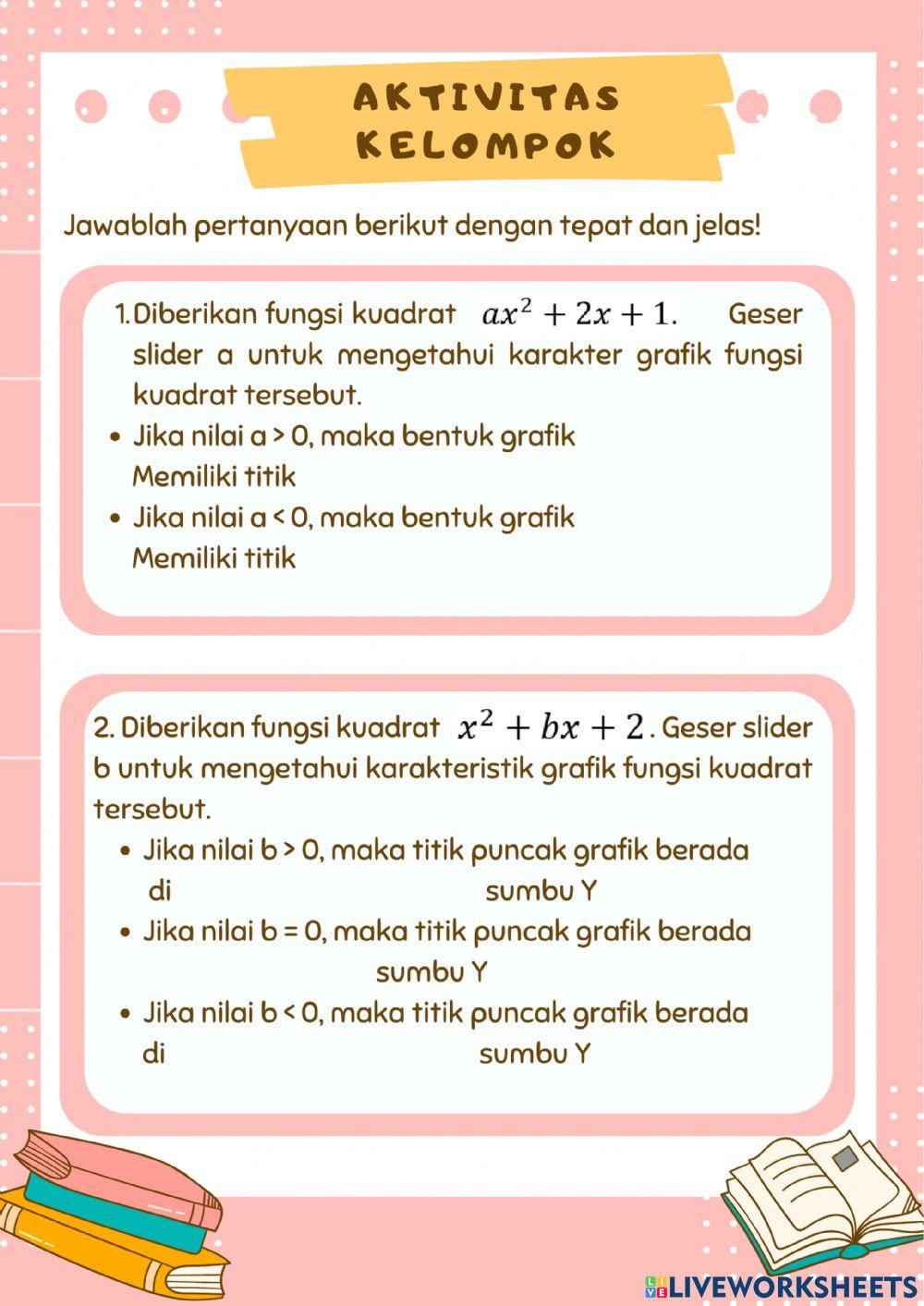 Karakteristik Grafik Fungsi Kuadrat