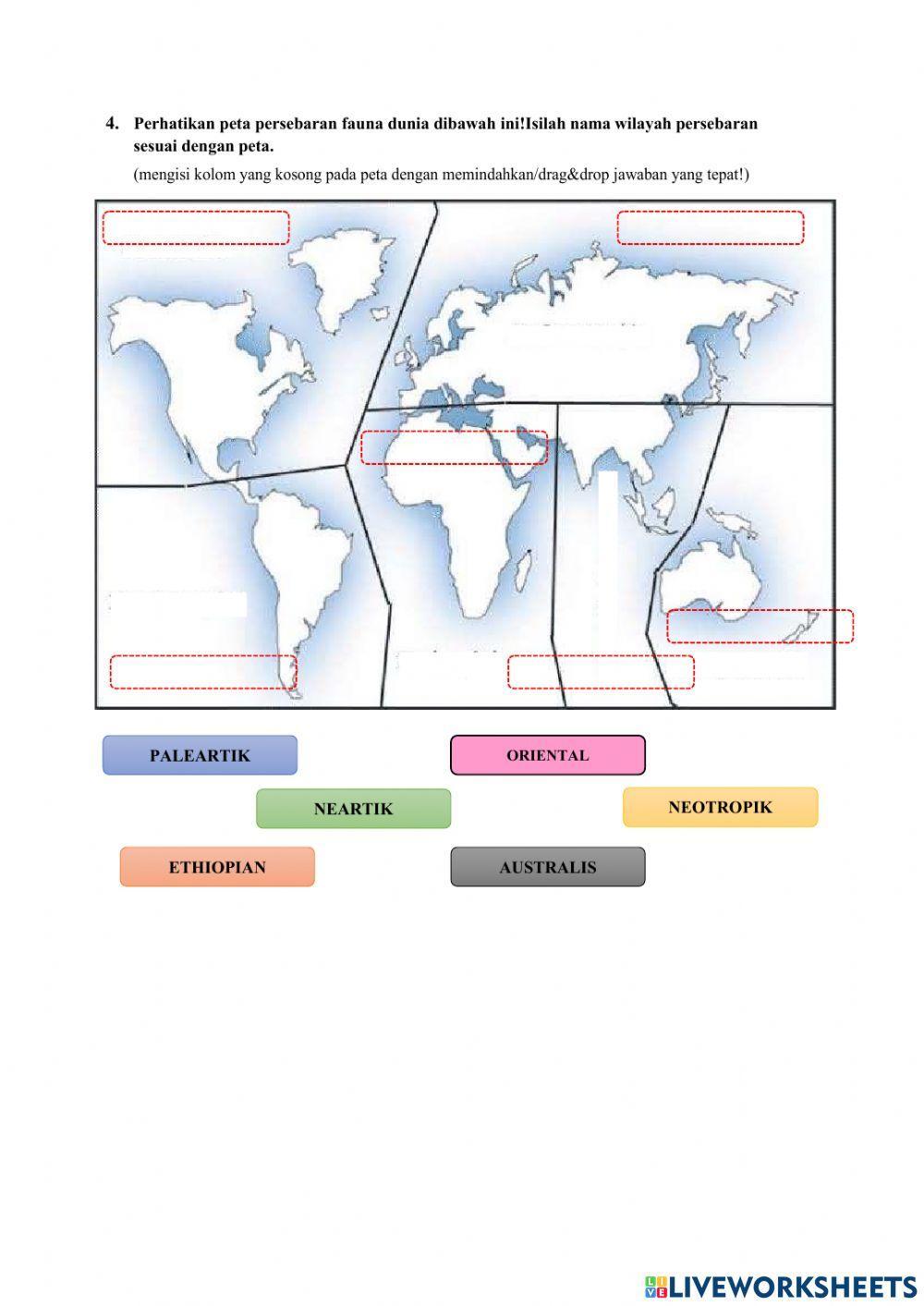 Persebaran flora dan fauna