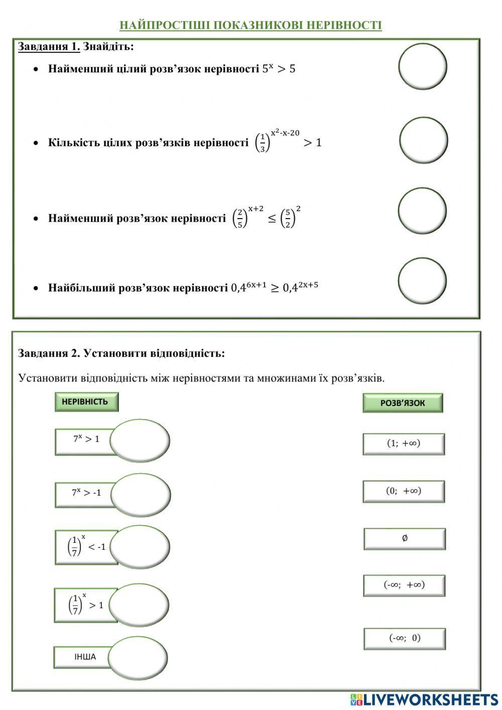 Найпростіші показникові нерівності