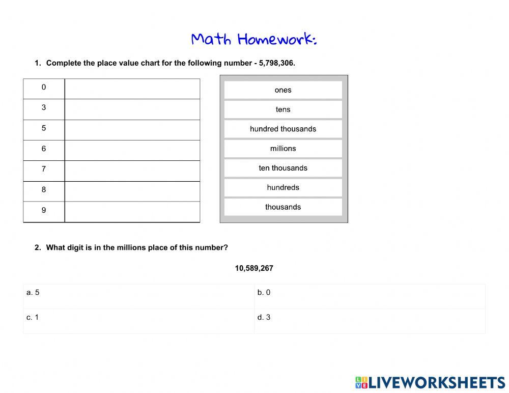 Homework Monday Week 3