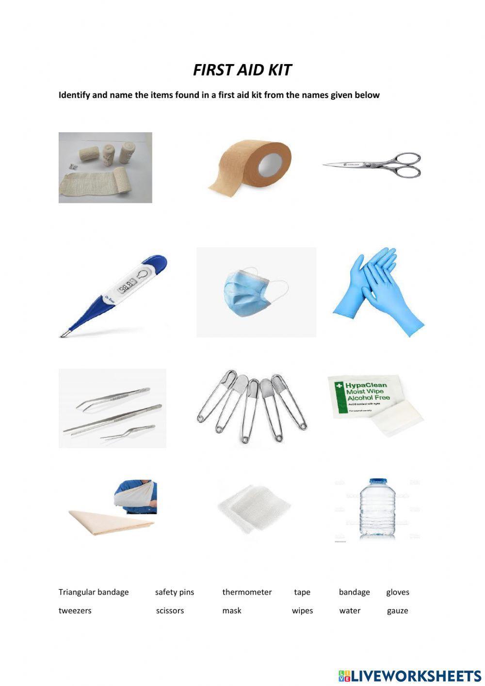First Aid Box Items Names