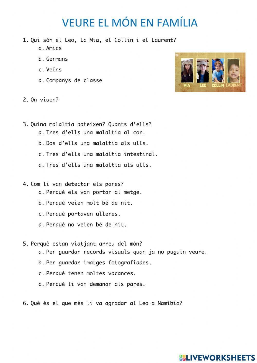 Veure el món en família