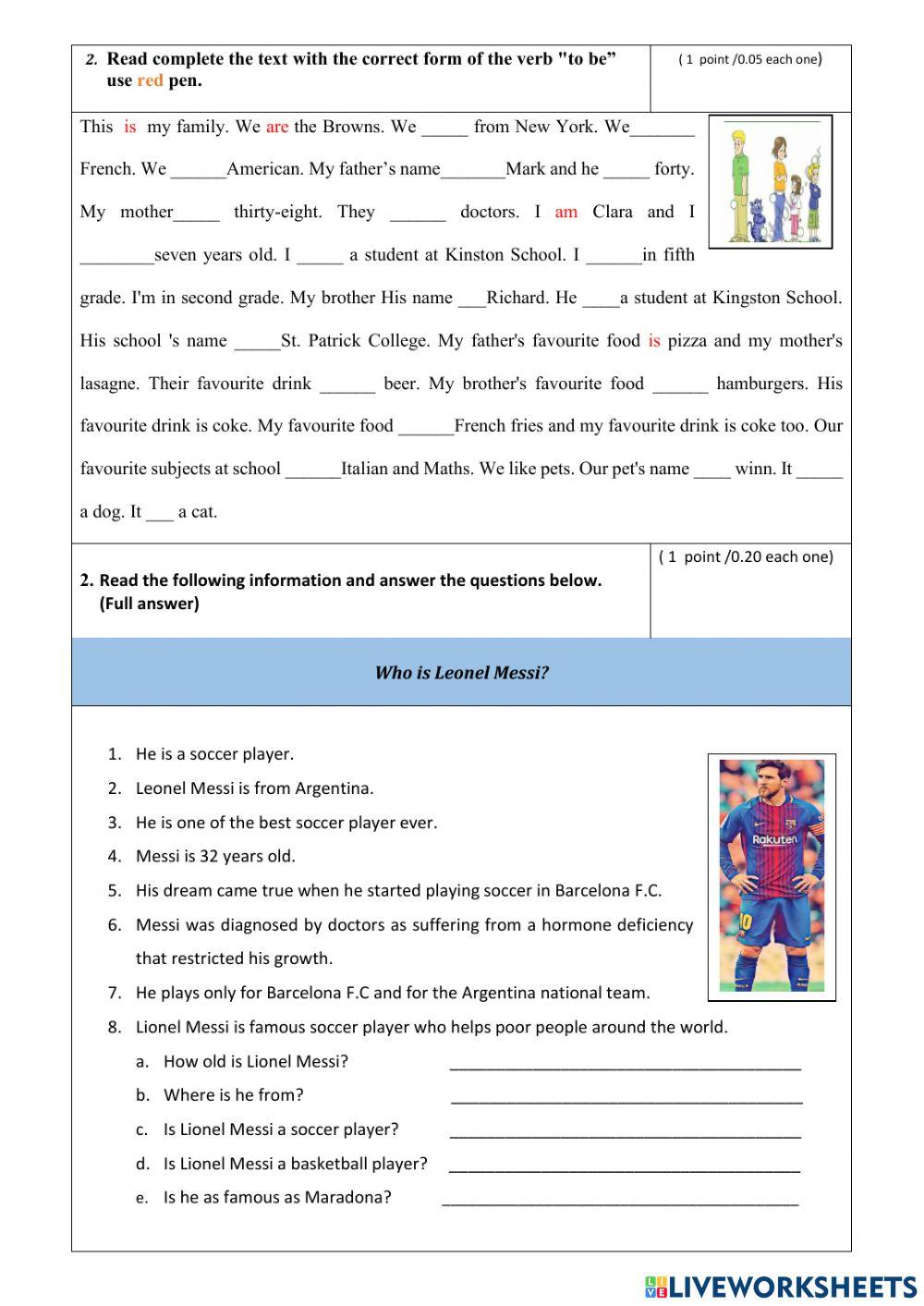 First quimestral assessment 9th
