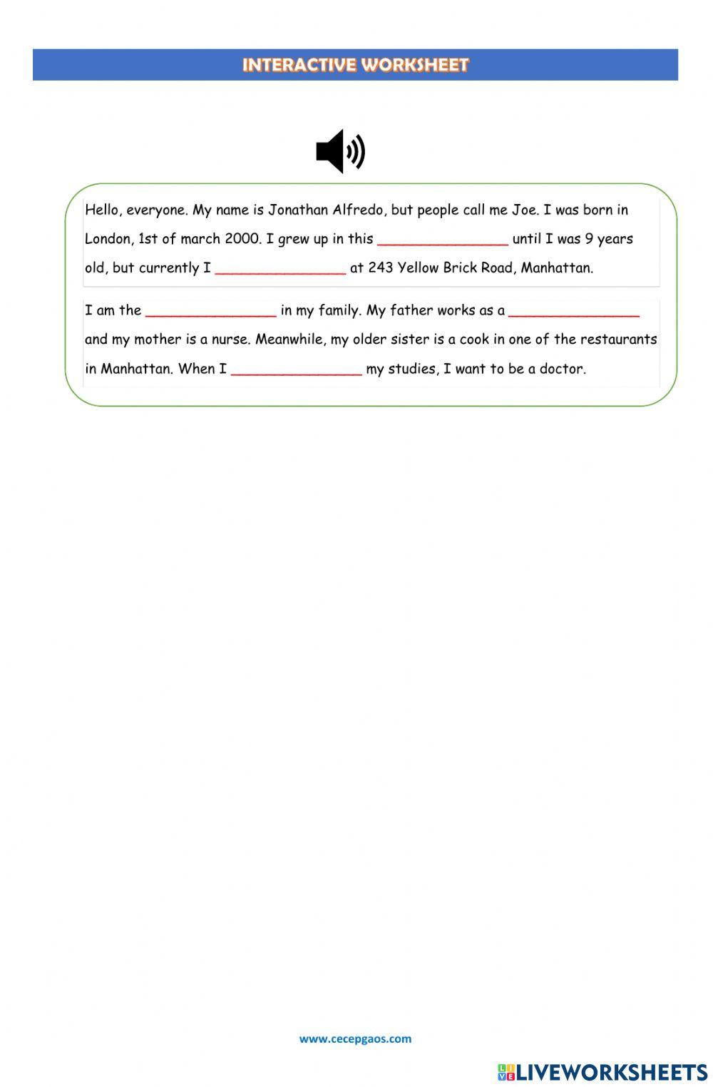 LKPD Interaktif Bahasa Inggris Tentang Listening Exercise 1 for Grade 8