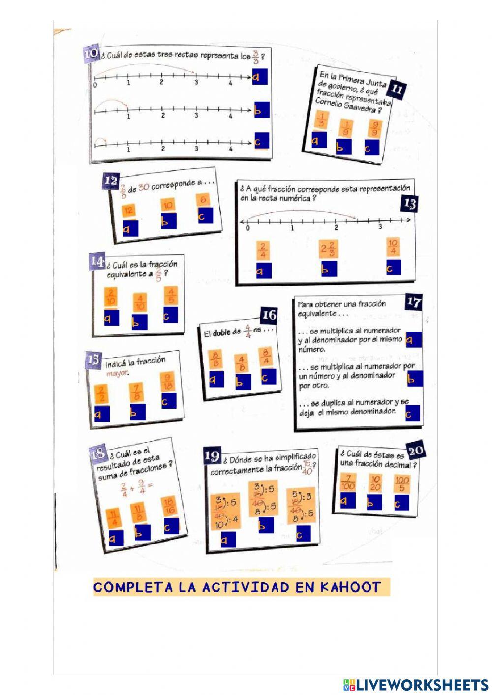 Repaso de fracciones