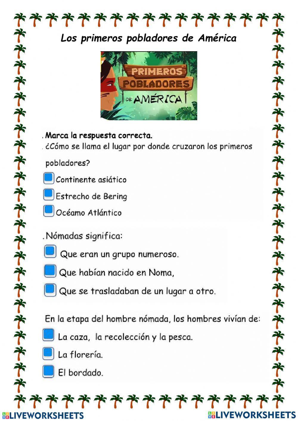 Primeros pobladores de america