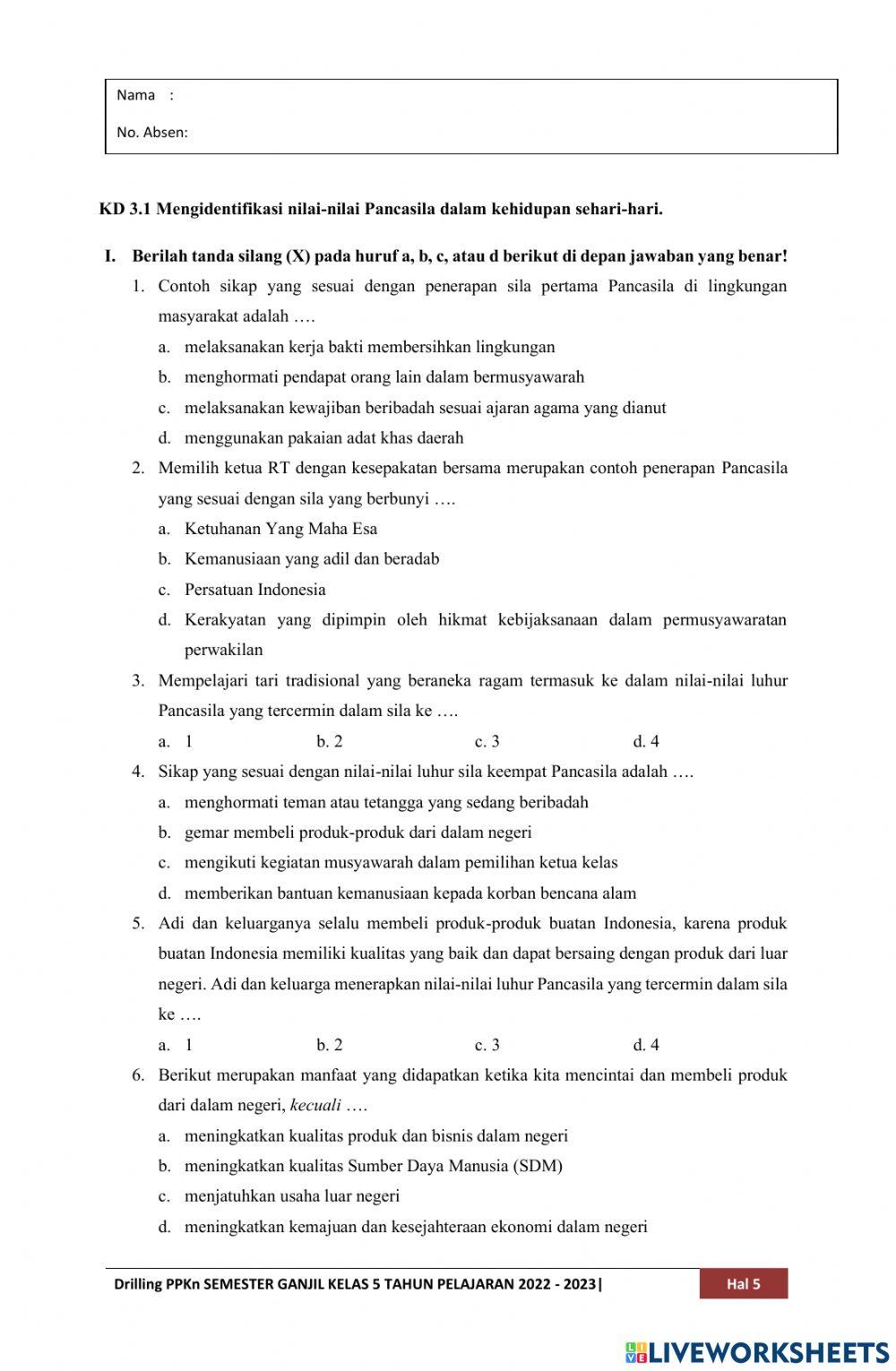 PPKn KD 3.1 tema 1 Kelas 5