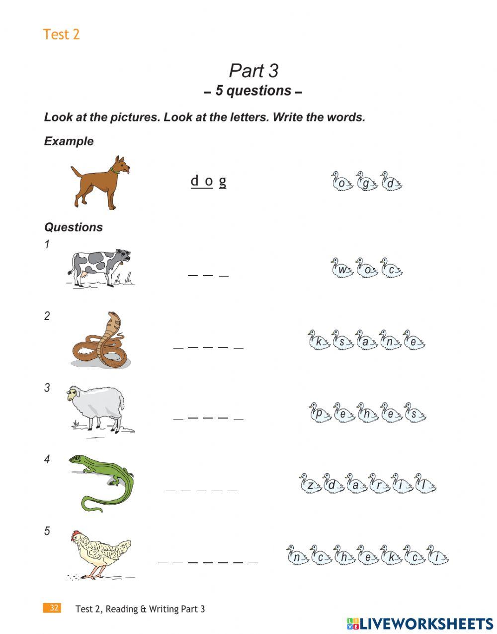 MOCK 2 - READING AND WRITTING