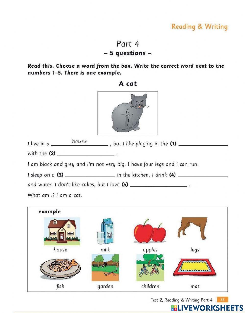 MOCK 2 - READING AND WRITTING