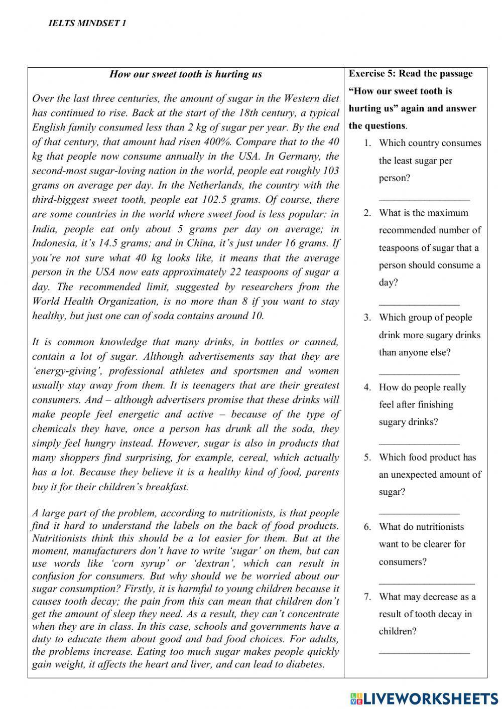 Mindset for ielts - level 1 - unit 1 - reading