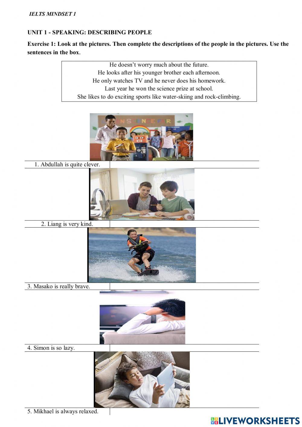 Mindset for ielts - level 1- unit 1 - speaking