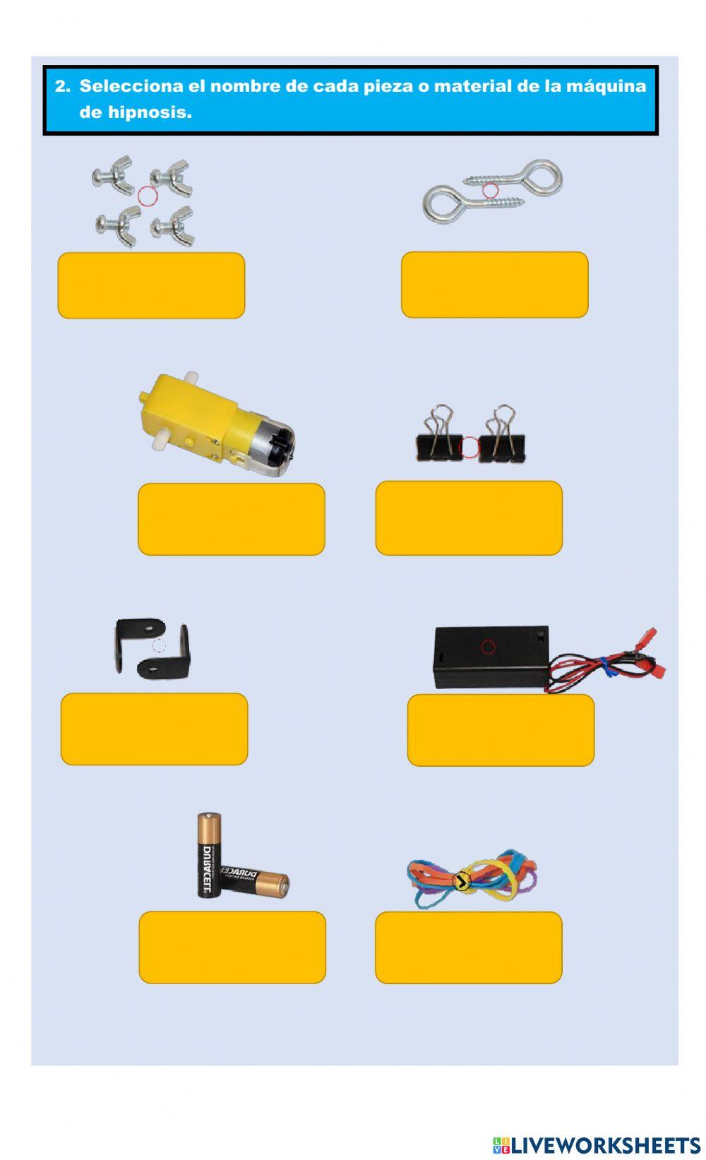 Materiales Máquina de hipnosis