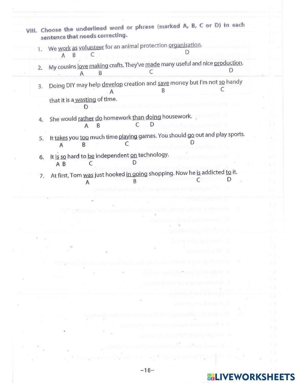 Unit 1: Leisure Activities