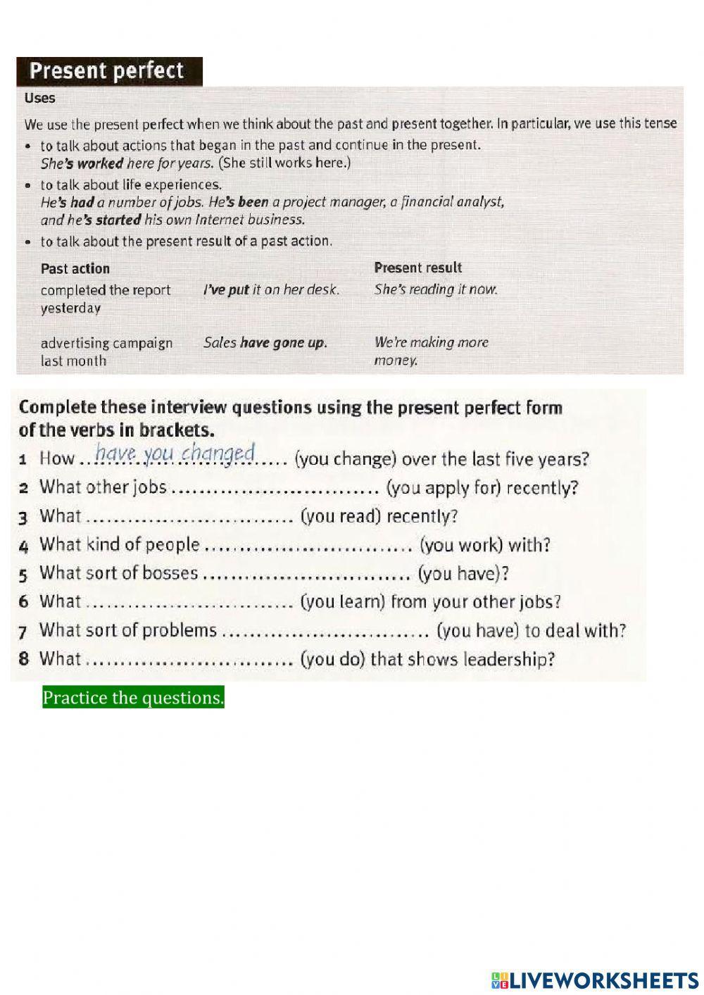 Job Interview: Part 2