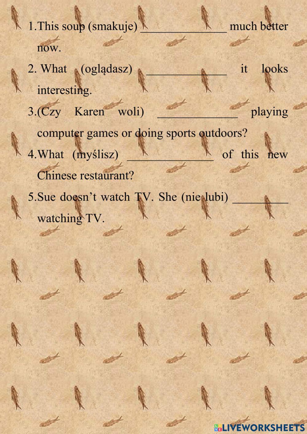 Present simple and present continuous