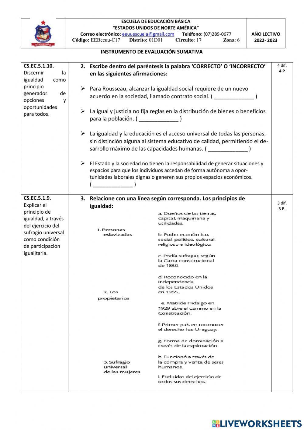 examen supletorio CIUDADANIA