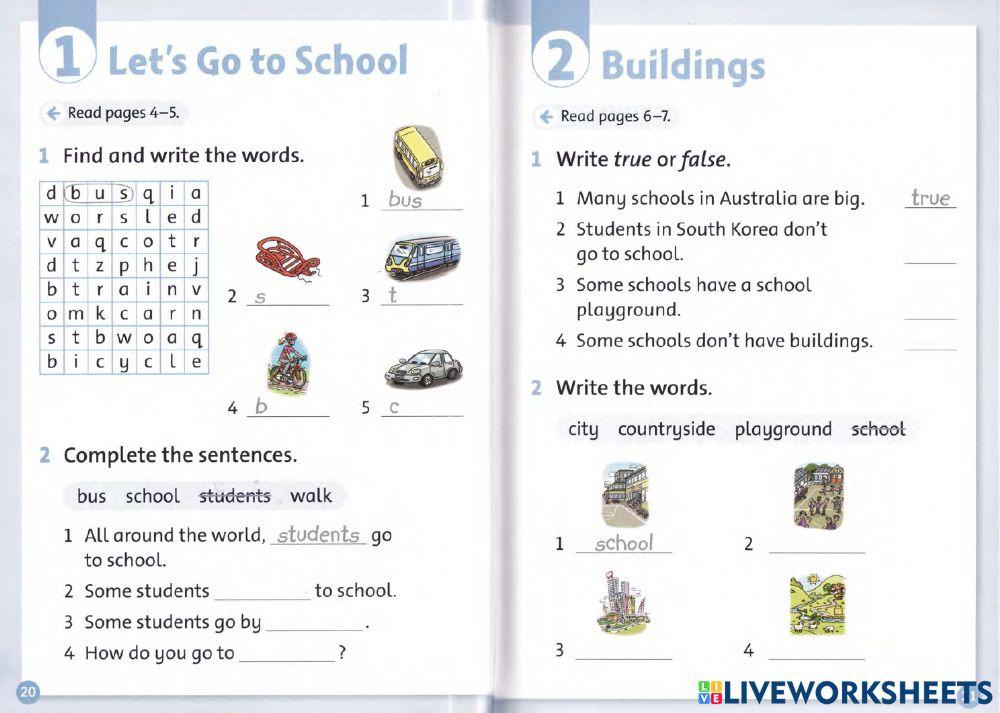 Reading 1 - School part 1+2